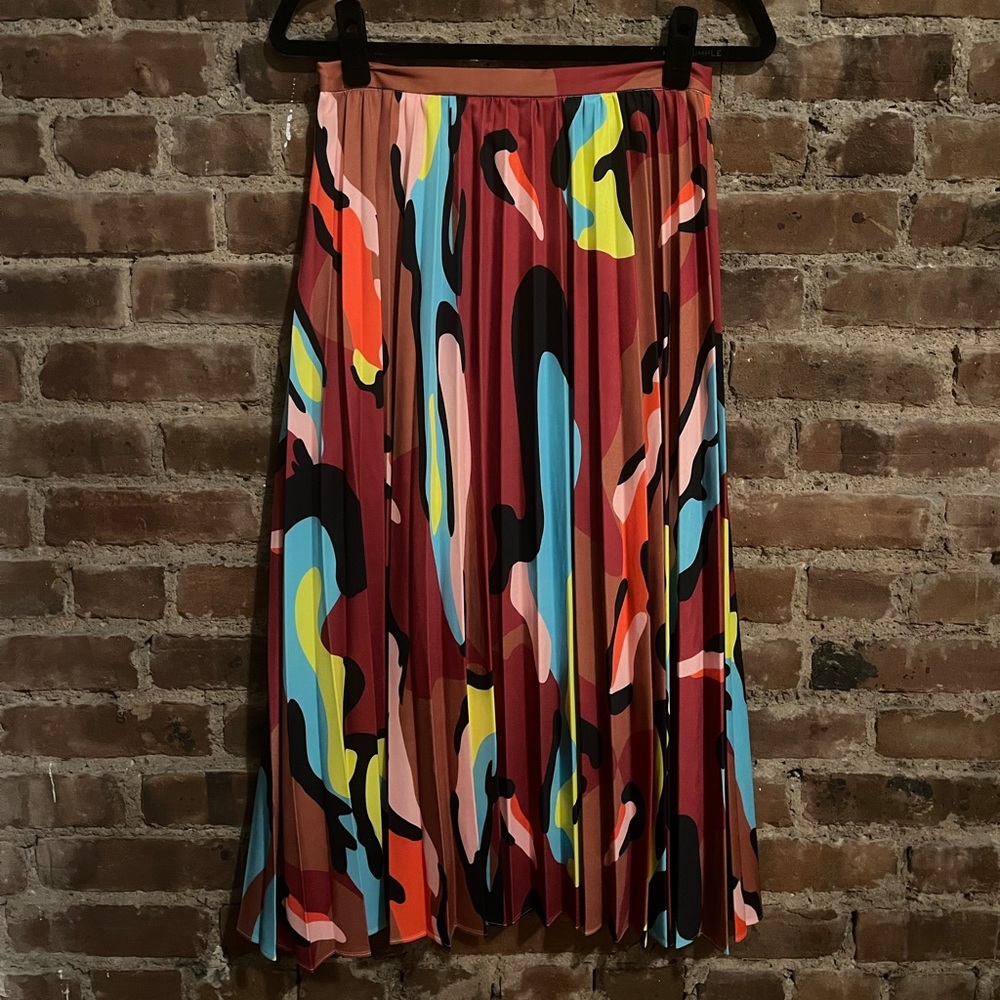 Multi-Colored, Mod Midi Skirt